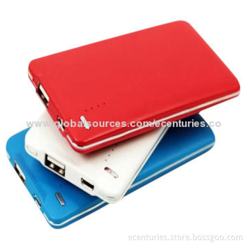Slim Square Power Bank, 4,000mAh Capavity